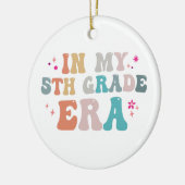 Grappig terug naar school In mijn 5e klas tijdperk Keramisch Ornament (Links)