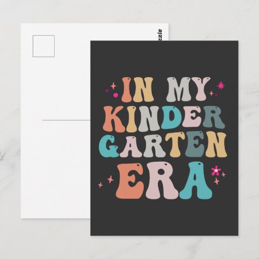 Grappig terug naar school in mijn kleuterperiode c briefkaart (Voorkant / Achterkant)