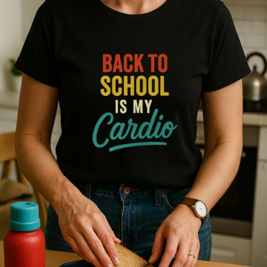 Grappig Terug naar school is mijn cardio-ouder T-shirt