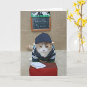 Grappig  terug naar school kaart (Gele Bloem)