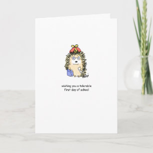 Grappig Terug naar School Kaart - Hedgie & Co.