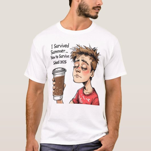 Grappig terug naar school koffieliefhebber T-shirt (Voorkant)