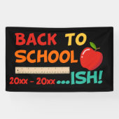 Grappig terug naar school, lekker! 2025-2026 spandoek (Horizontaal)