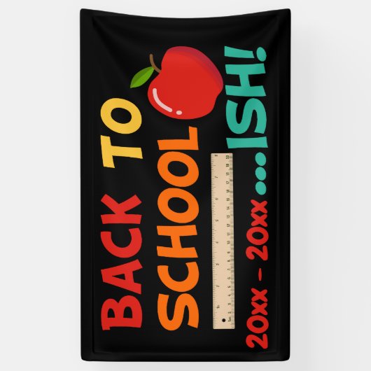 Grappig terug naar school, lekker! 2025-2026 spandoek (Verticaal)