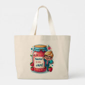 Grappig Terug naar school Leraar Pun Grote Tote Bag (Achterkant)