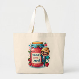 Grappig Terug naar school Leraar Pun Grote Tote Bag