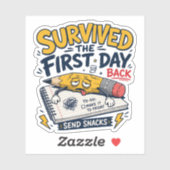 Grappig terug naar school lerarenshirt sticker (Vel)