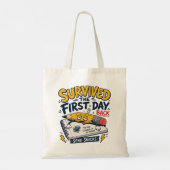 Grappig terug naar school lerarenshirt tote bag (Achterkant)