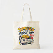 Grappig terug naar school lerarenshirt tote bag (Voorkant)