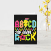 Grappig Terug naar School Lightning Bolt 2e klas R Kaart (Gele Bloem)