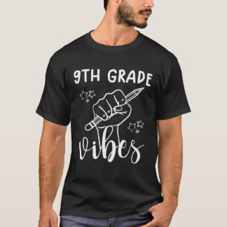 grappig terug naar school shirt 9e klas Vibes Shir