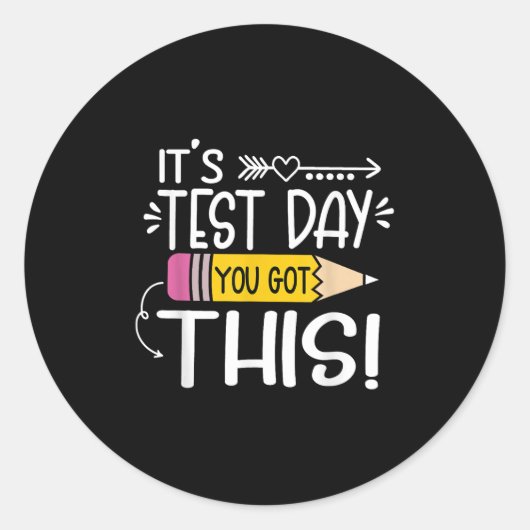 Grappig testen op de testdag dat je deze pijn hebt ronde sticker (Voorkant)