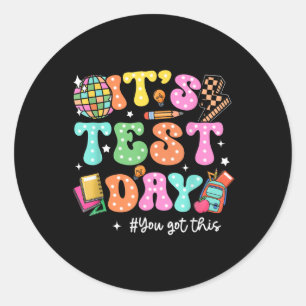 Grappig testen op de testdag dat je deze pijn hebt ronde sticker