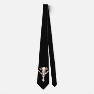 Grappig Texas Longhorn kalf Peek Stropdas