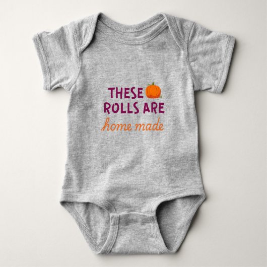 Grappig Thanksgiving Baby Bodysuit, Mooie Herfst B Romper (Voorkant)