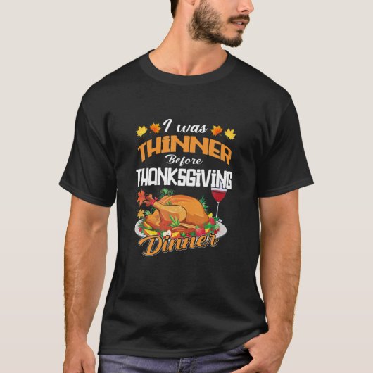 Grappig Thanksgiving dat ik voor Thanksgivi zat T-shirt (Voorkant)