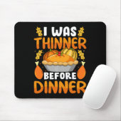 Grappig Thanksgiving dat ik zat voor de avondval Muismat (Met muis)