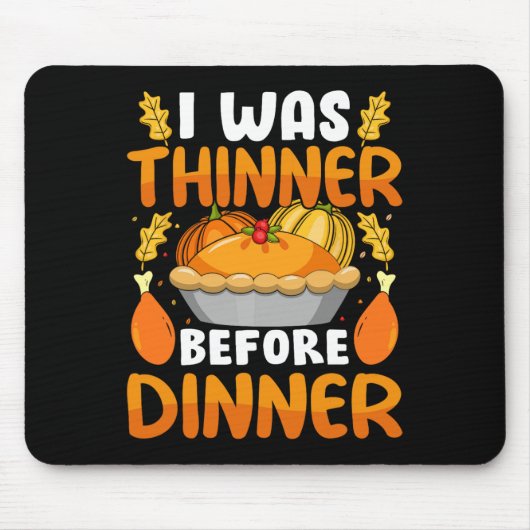 Grappig Thanksgiving dat ik zat voor de avondval Muismat (Voorkant)