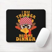 Grappig Thanksgiving dat ik zat voor de avondval Muismat (Met muis)