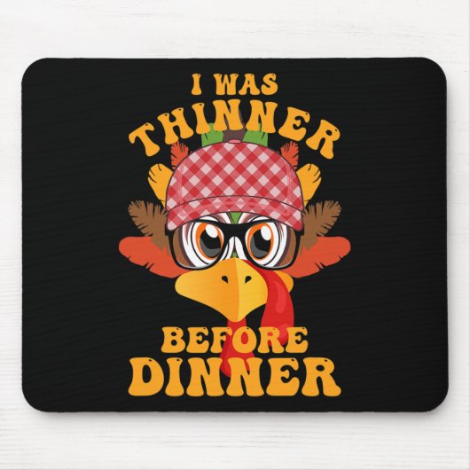 Grappig Thanksgiving dat ik zat voor de avondval Muismat (Voorkant)