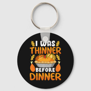 Grappig Thanksgiving dat ik zat voor de avondval Sleutelhanger