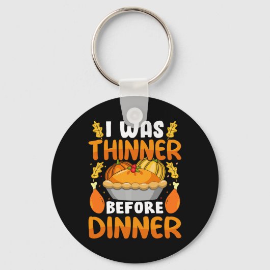 Grappig Thanksgiving dat ik zat voor de avondval Sleutelhanger (Voorkant)