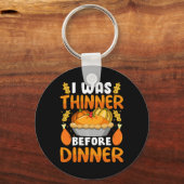 Grappig Thanksgiving dat ik zat voor de avondval Sleutelhanger (Voorkant)
