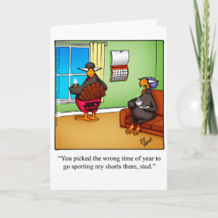 Grappig Thanksgiving Day Wenskaart Feestdagen Kaart