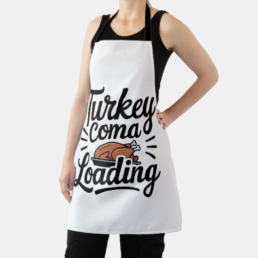 Grappig Thanksgiving Diner Turkije Coma Loading Schort (Insitu)