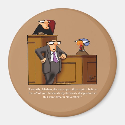 Grappig Thanksgiving Dinner Party Favor Magnet (Voorkant)