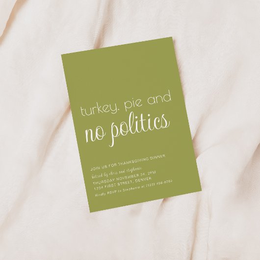 Grappig Thanksgiving Dinner Party Uitnodiging Wijz