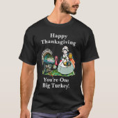 Grappig  Thanksgiving Een Groot Turkije Unisex T-shirt (Voorkant)