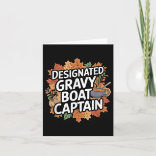 Grappig Thanksgiving eten - Gravy Boat Captain Kaart