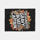 Grappig Thanksgiving-eten - sausbootkapitein Fleece Deken (Voorkant (Horizontaal))