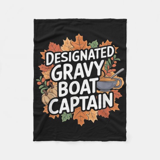 Grappig Thanksgiving-eten - sausbootkapitein Fleece Deken (Voorkant)