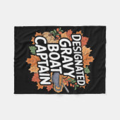 Grappig Thanksgiving-eten - schipper van de sausko Fleece Deken (Voorkant (Horizontaal))