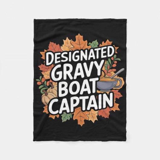 Grappig Thanksgiving-eten - schipper van de sausko Fleece Deken (Voorkant)