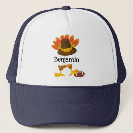 Grappig Thanksgiving Football Turkije Custom Trucker Pet