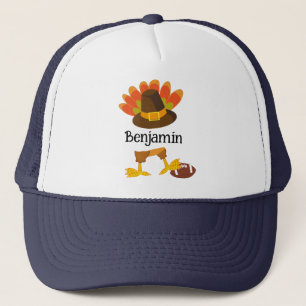 Grappig Thanksgiving Football Turkije Custom Trucker Pet
