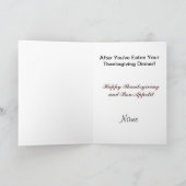 Grappig Thanksgiving Foto Waarschuwing Wenskaart Feestdagen Kaart (Binnen)