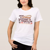 Grappig Thanksgiving Gezegde Thankful Wine Pie Tri-Blend Shirt (Voorkant)