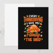 Grappig Thanksgiving gezin bij Mannen vrouwen Kaart (Voorkant / Achterkant)