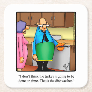 Grappig Thanksgiving Humor Paper Party Onderzetter