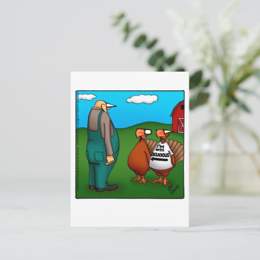 Grappig Thanksgiving "Ik ben met heerlijk" Briefka Feestdagenkaart (Staand voorkant)