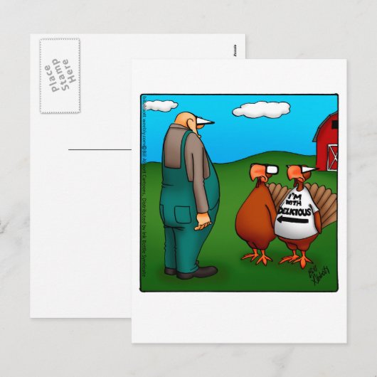 Grappig Thanksgiving "Ik ben met heerlijk" Briefka Feestdagenkaart (Voorkant / Achterkant)