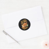 Grappig Thanksgiving, maak je klaar met je vetpels Ronde Sticker (Envelop)