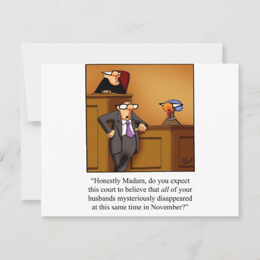 Grappig Thanksgiving Turkije proces! Feestdagenkaart (Voorkant)