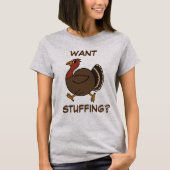 Grappig Thanksgiving Turkije wil vulling T-shirt (Voorkant)
