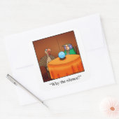 Grappig Thanksgiving "Waarom de stilte?" Stickers (Envelop)