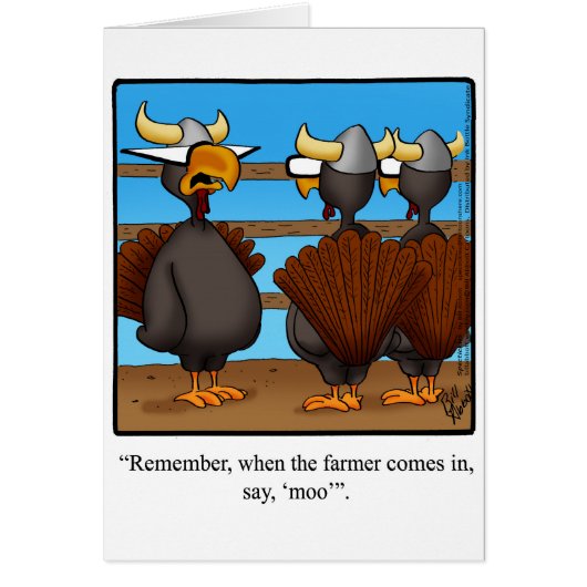 Grappig Thanksgiving Wenskaart (Voorkant)